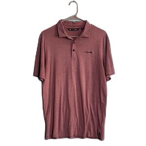 Travis Matthew Purple Striped Men's Golf Polo Outdoor Shirt Size M